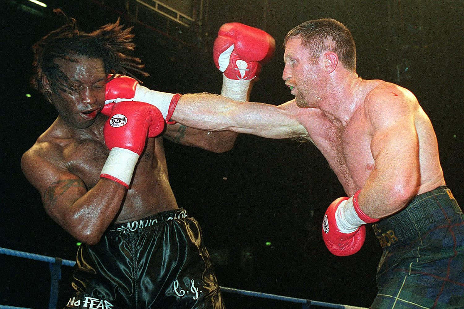 Intense Boxing Match Action Background