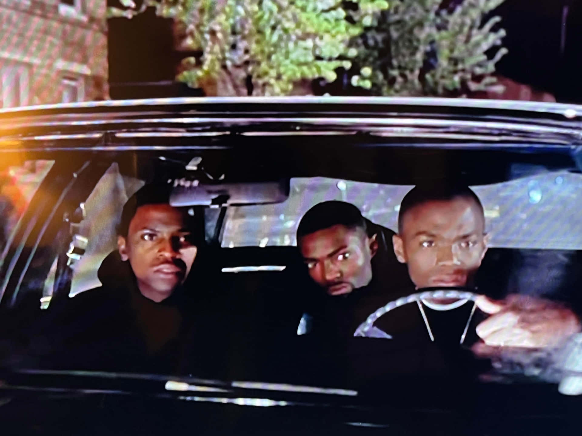 Intense Car Scene Night Background