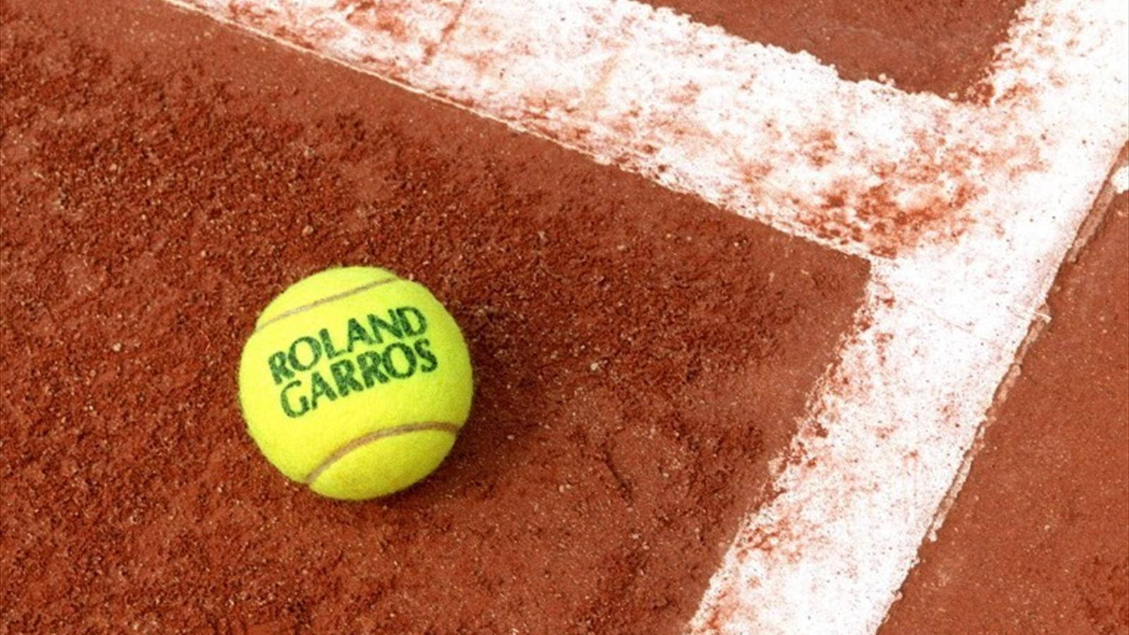 Intense Close-up Of A Tennis Ball At The French Open Background