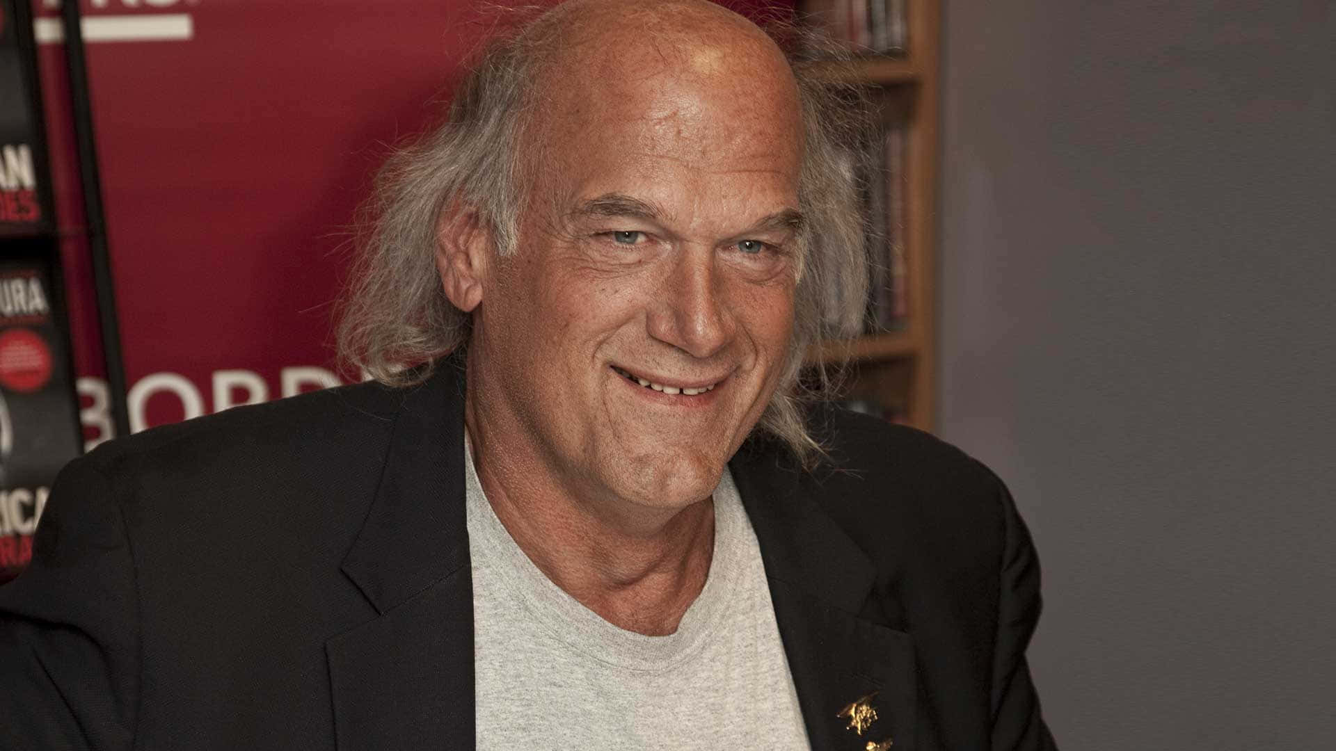 Intense Close-up Shot Of Jesse Ventura Background