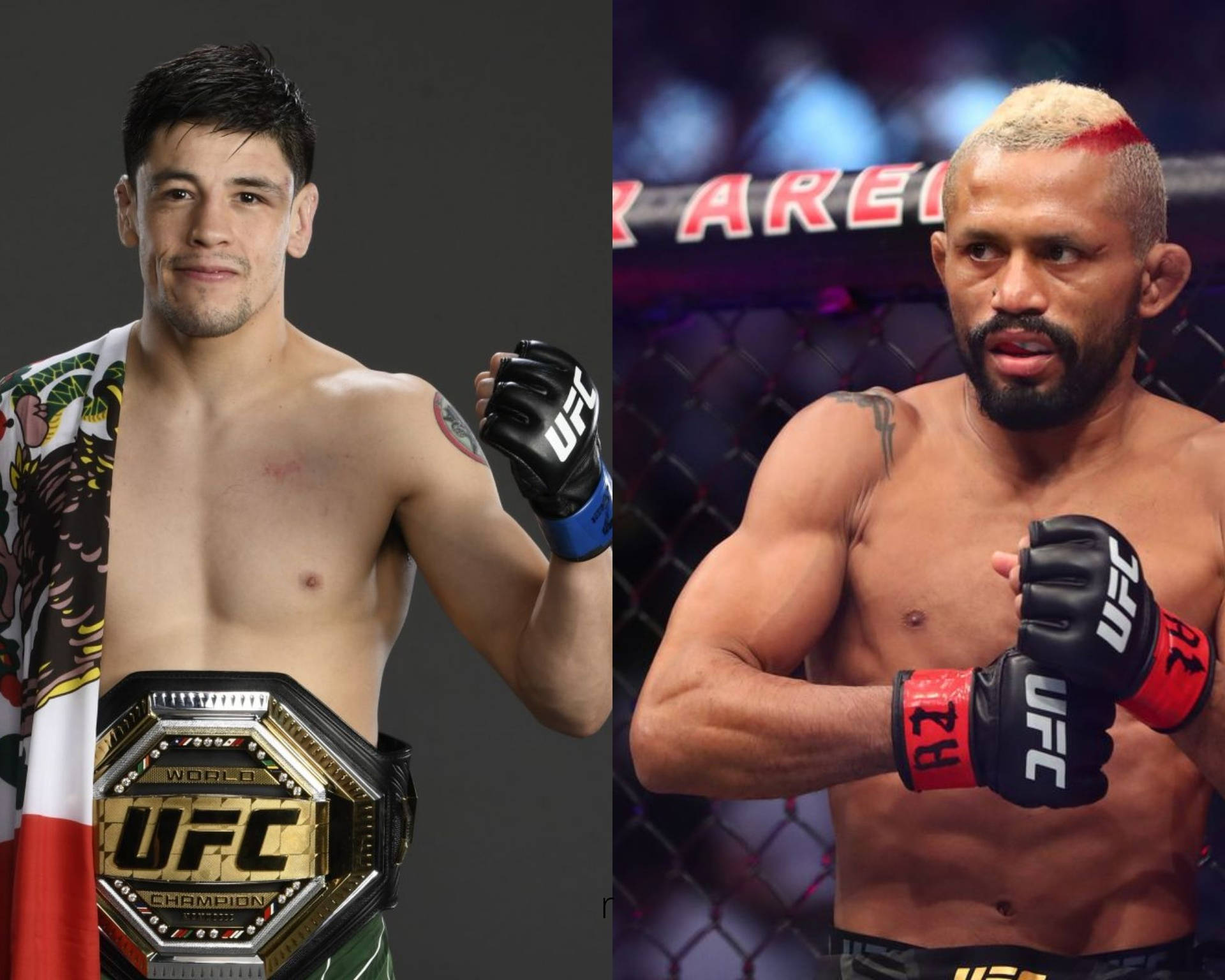 Intense Face-off: Deiveson Figueiredo Vs. Brandon Moreno Ufc Matchup Background