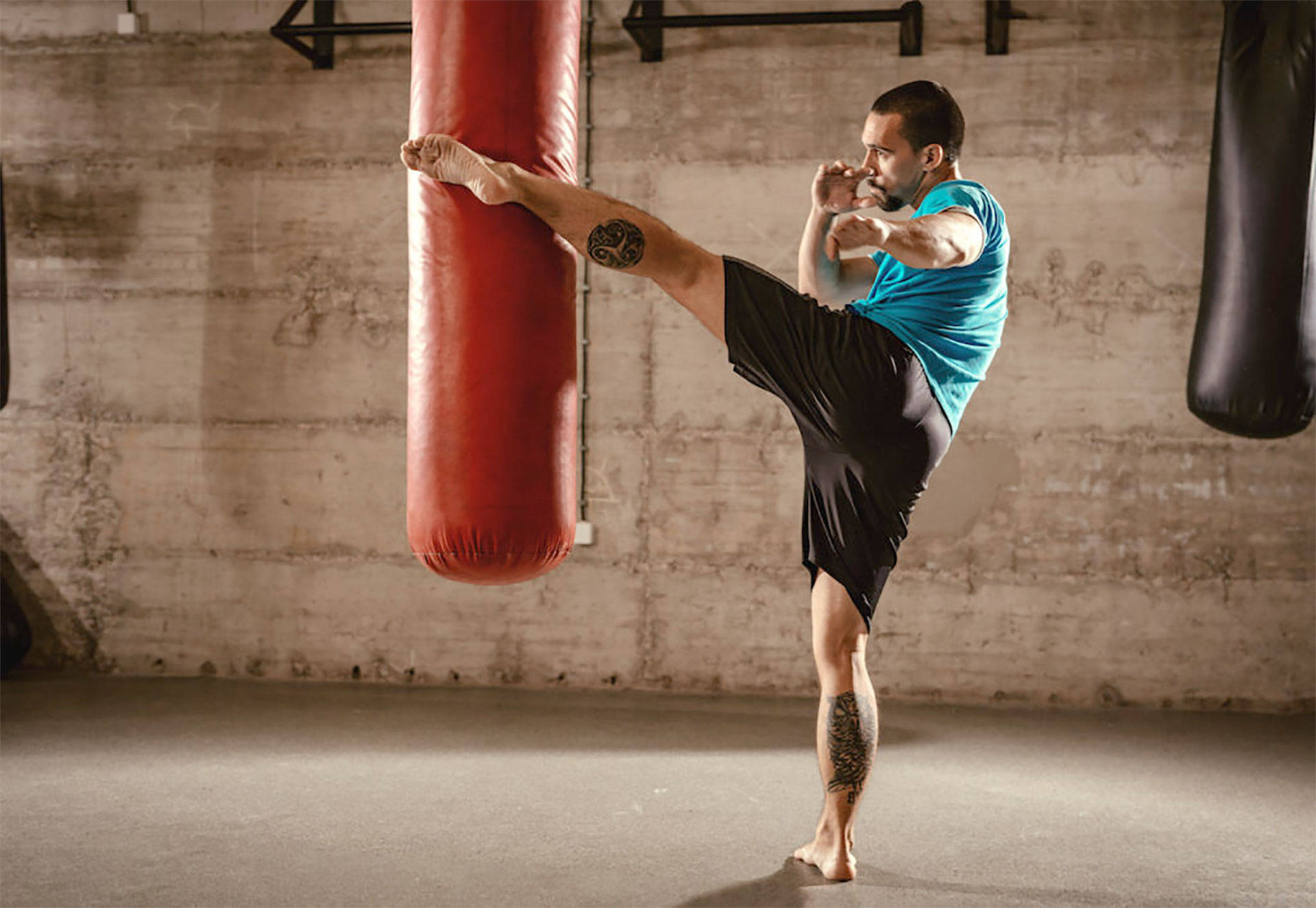 Intense Full-body Kickboxing Training Session