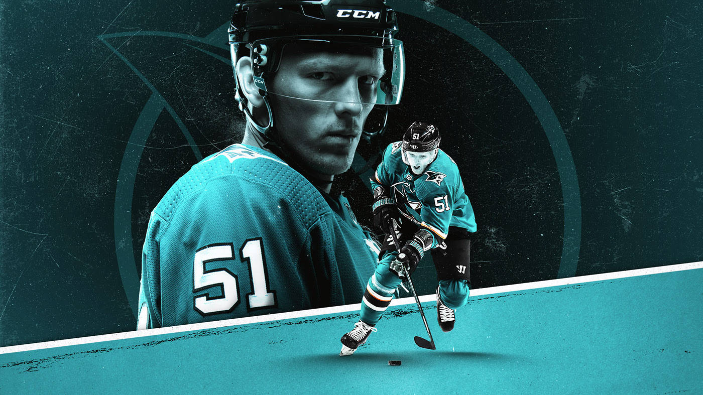 Intense Game Moment - Radim Simek Of San Jose Sharks Background