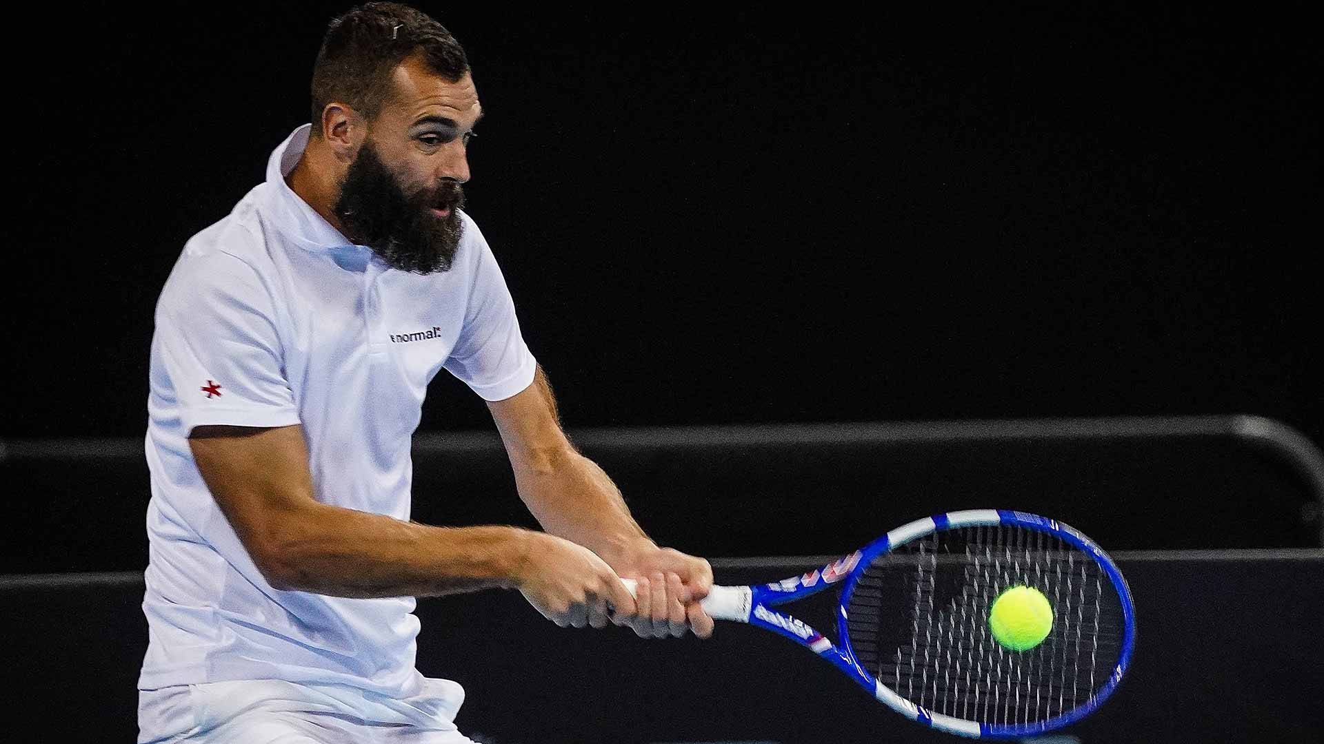 Intense Game Moment With Benoit Paire Background