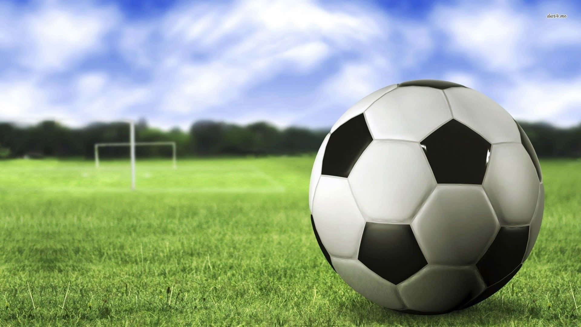 Intense Game Ready Soccer Ball Background