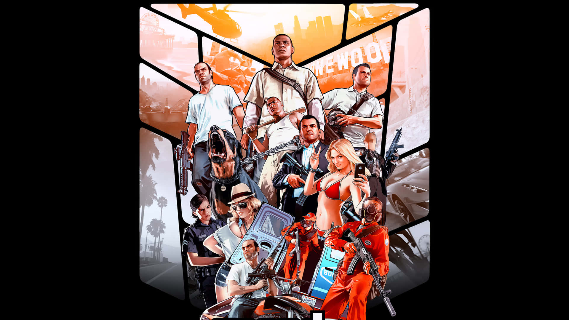 Intense Gameplay In The Vividly Detailed World Of Gta 5 4k Background