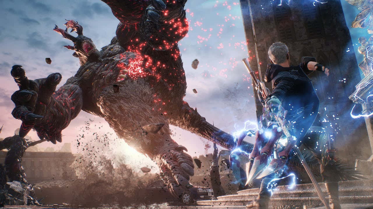 Intense Gaming Experience With Devil May Cry 5 Background