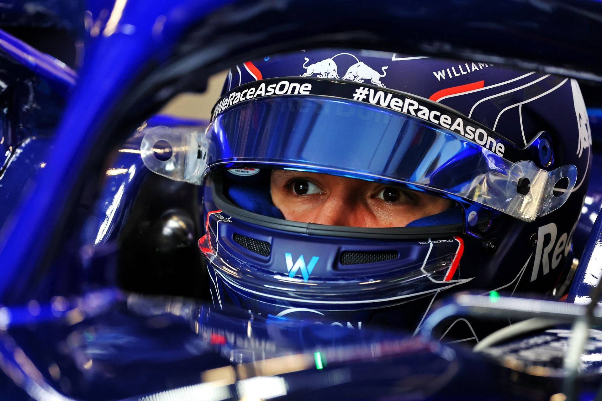 Intense Gaze - Alexander Albon In Focus Background