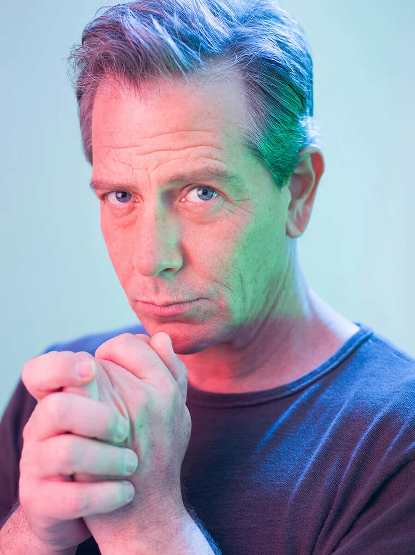 Intense Gaze Ben Mendelsohn Portrait Background