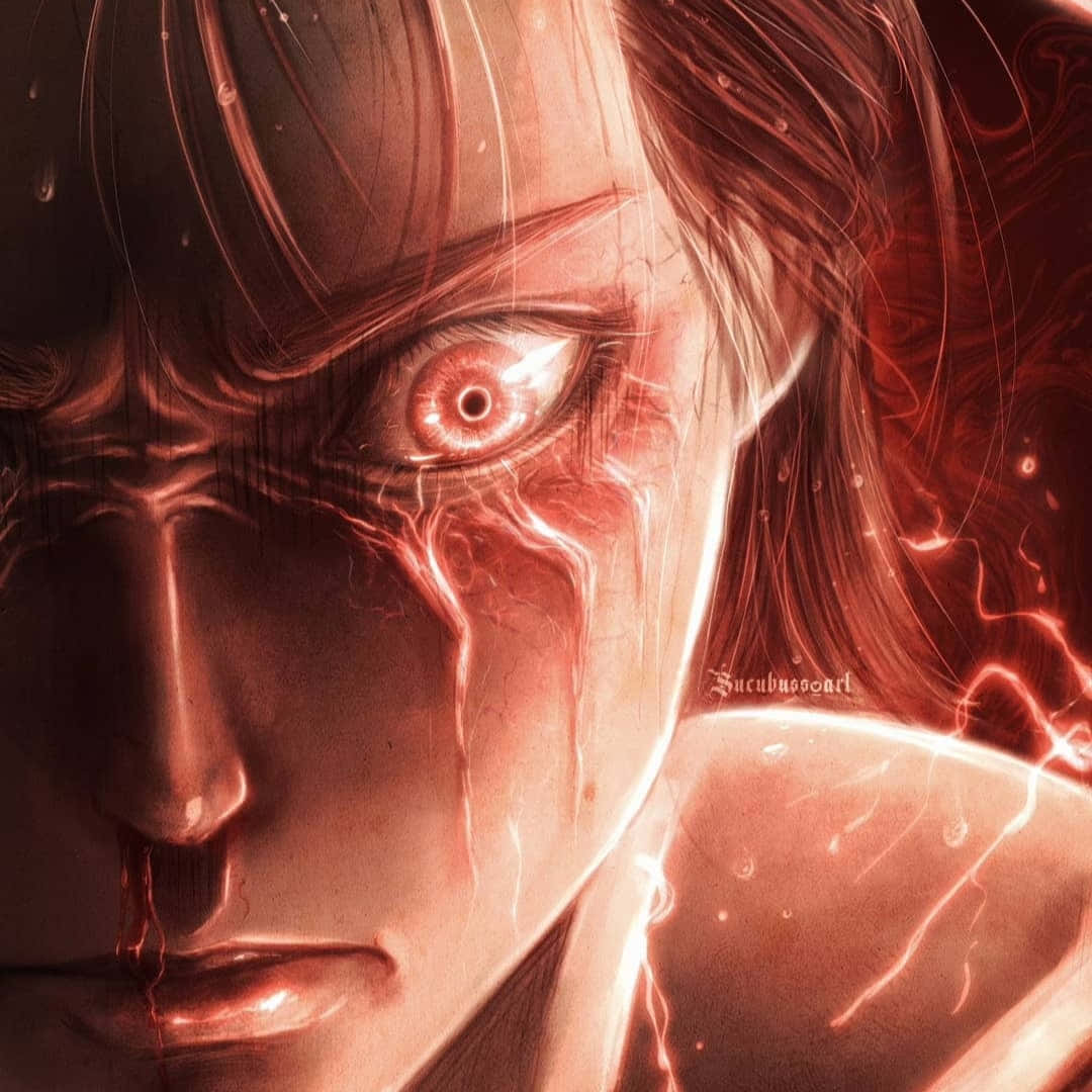 Intense Gaze Of Eren Yeager Background