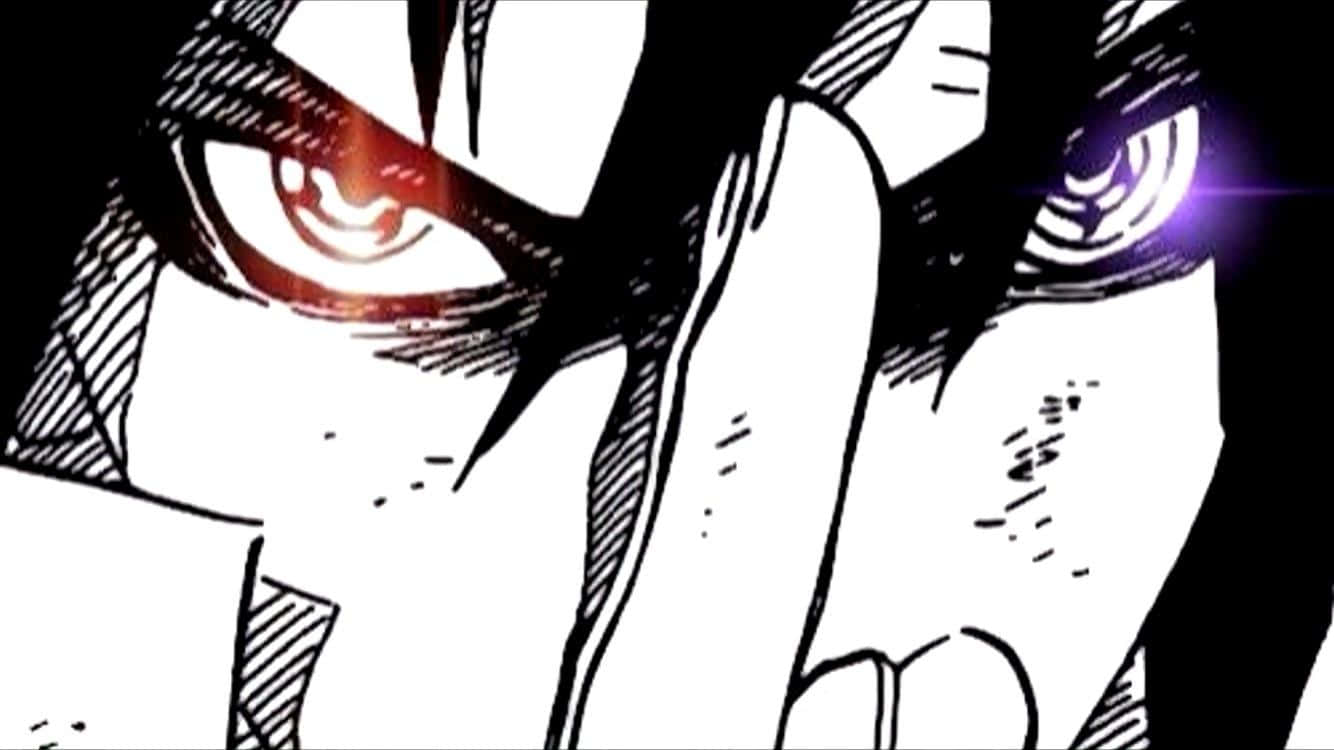 Intense Gaze Of Uchiha Sasuke Background