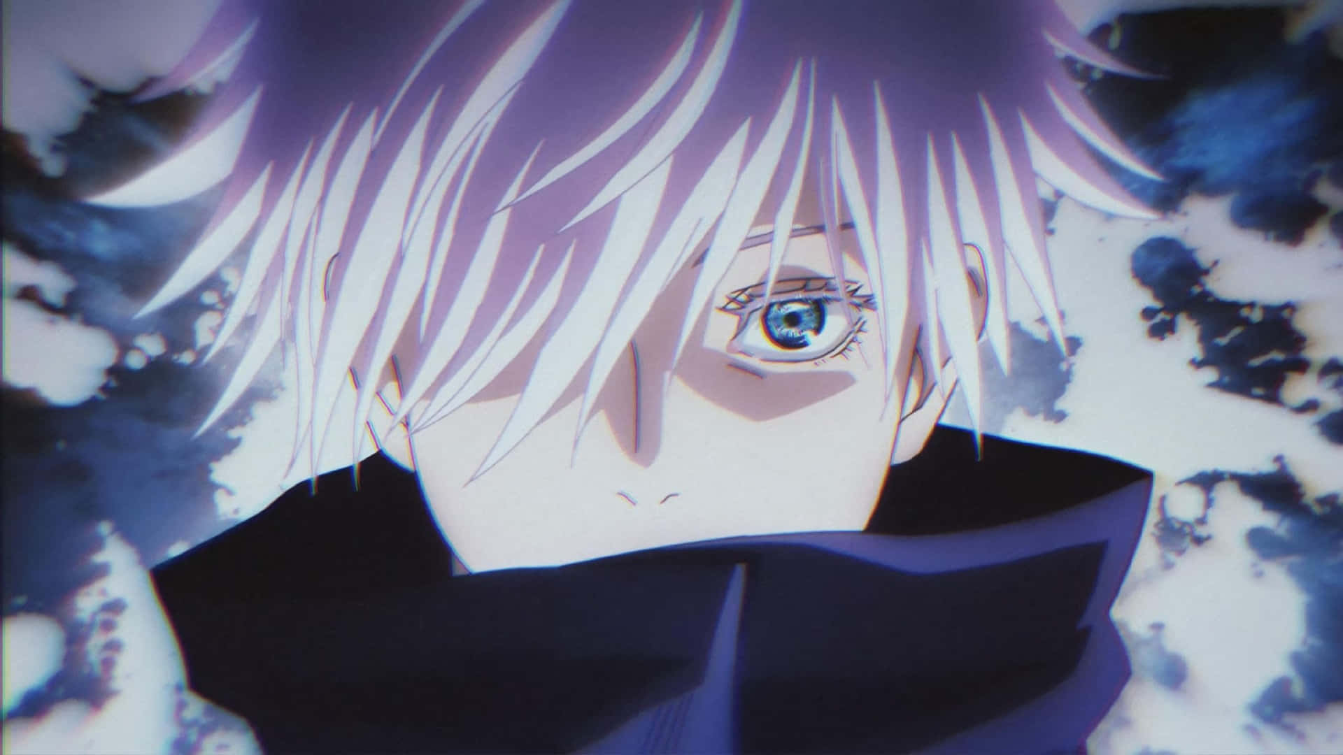 Intense_ Gaze_ Under_ Moonlight_ Anime_2560x1440 Background