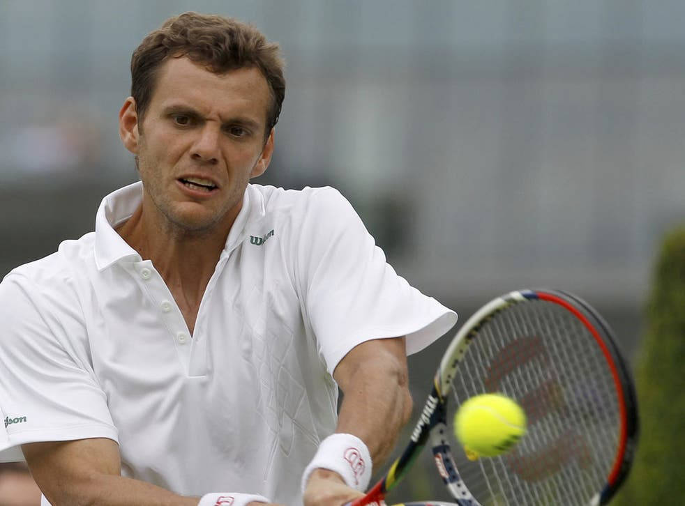 Intense Gilles Simon Tennis Photo