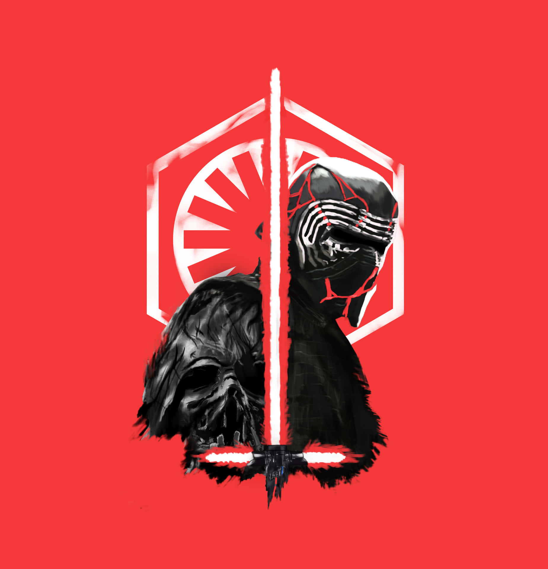 Intense Glare Of Kylo Ren Background