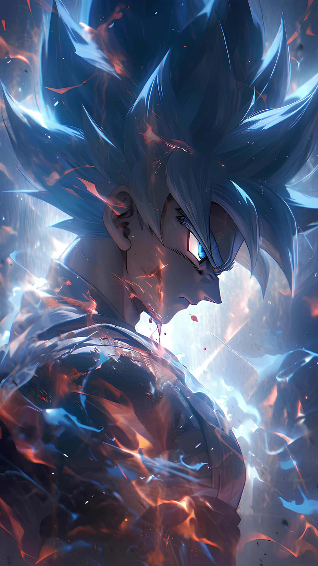 Intense Goku Ultra Instinct Artwork Background