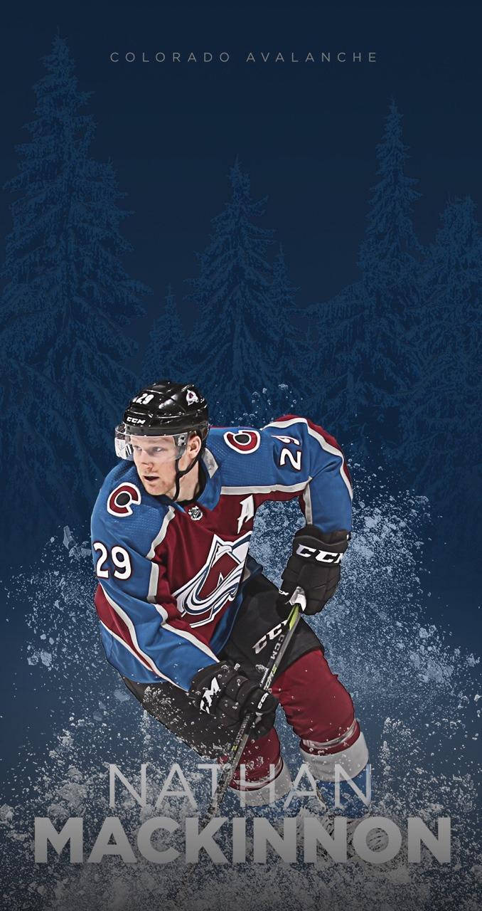 Intense Graphic Art Of Nathan Mackinnon Background