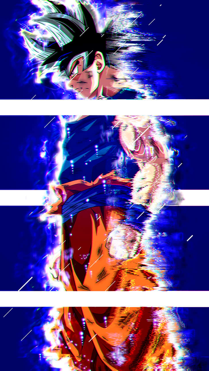 Intense Hyperbolic Son Goku Illustration Background