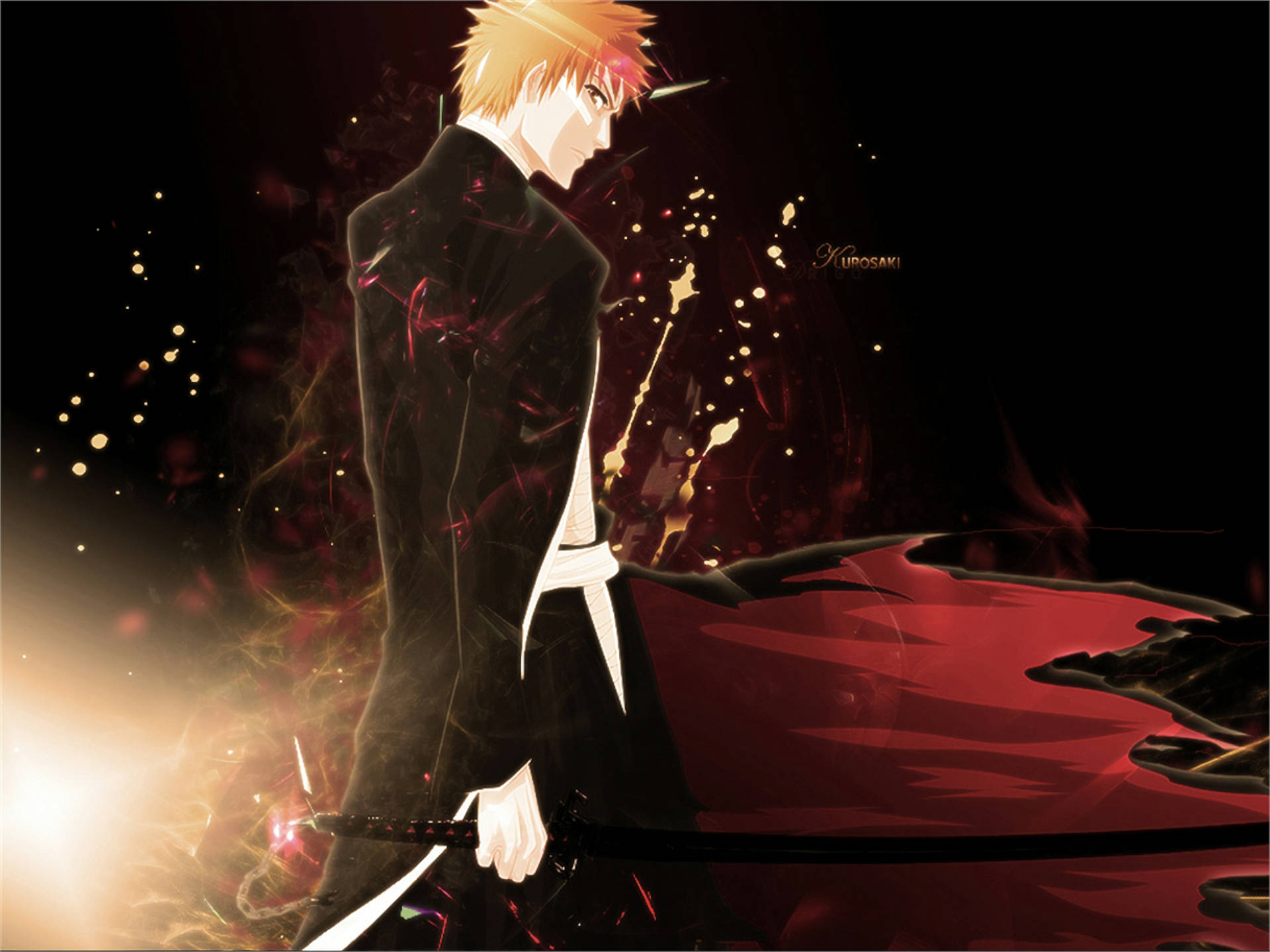 Intense Ichigo Kurosaki In New Bleach Background Background