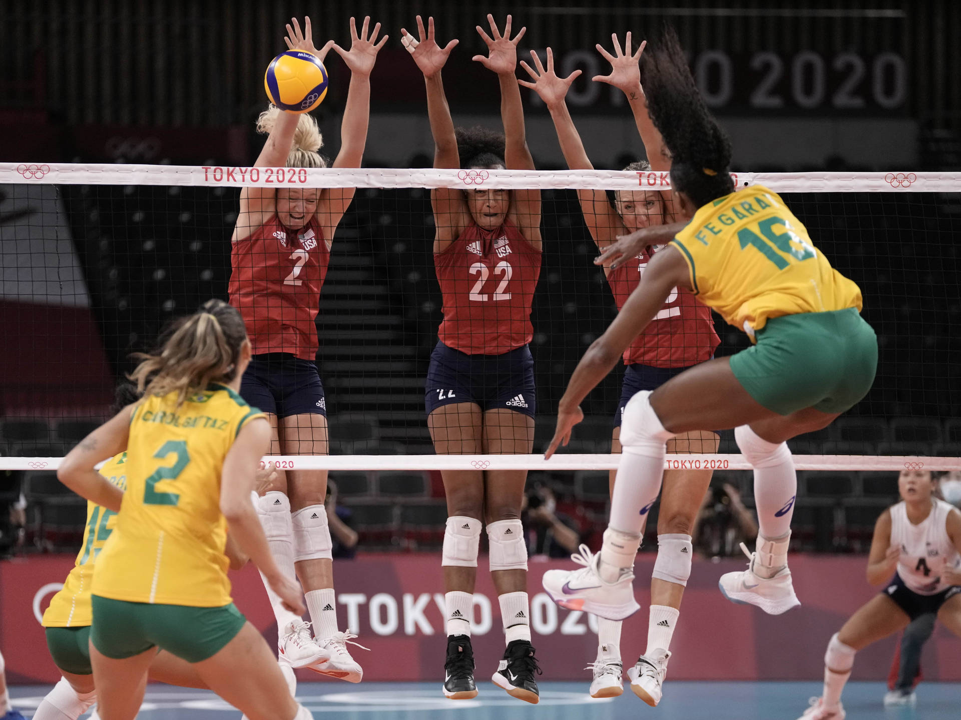 Intense Indoor Volleyball Background