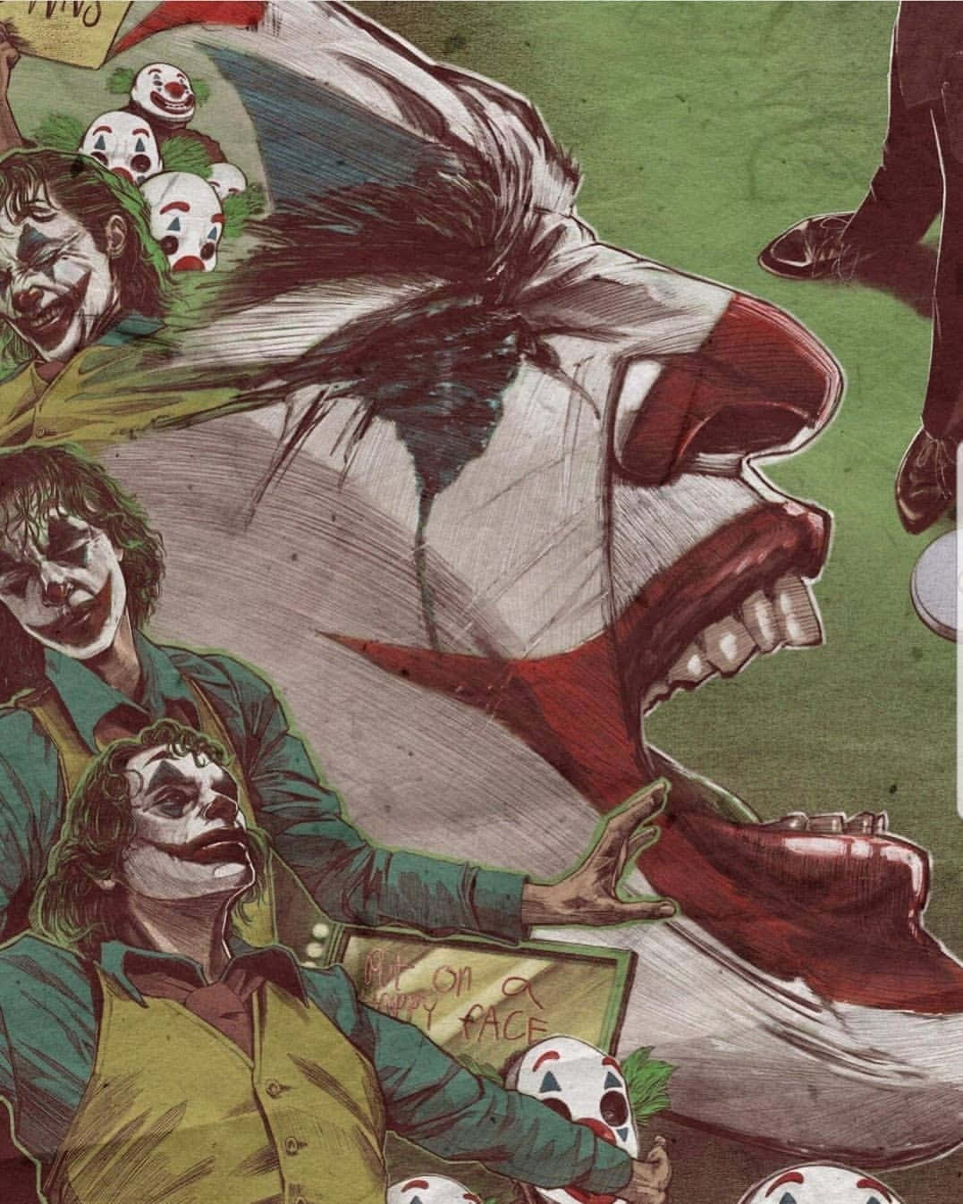Intense Joker Laughing In The Dark Background