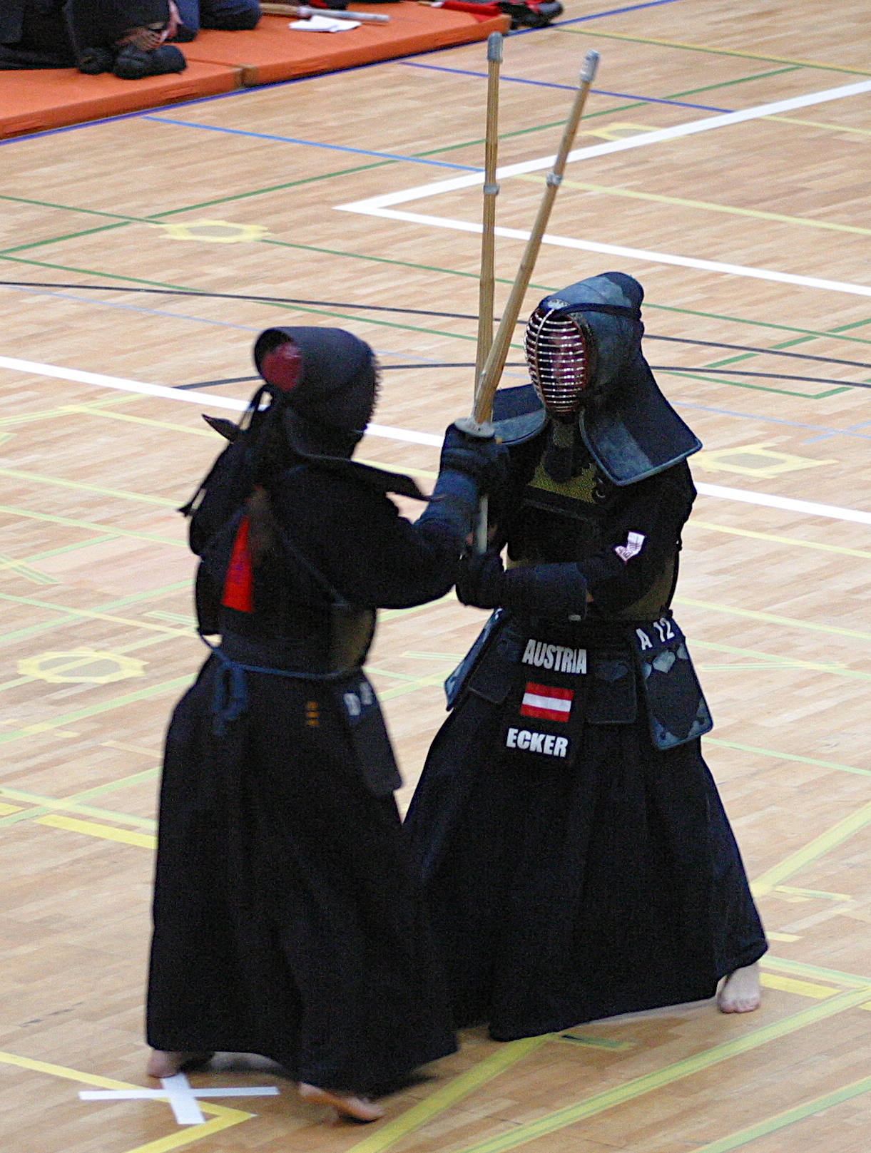 Intense Kendo Match At The European Championships