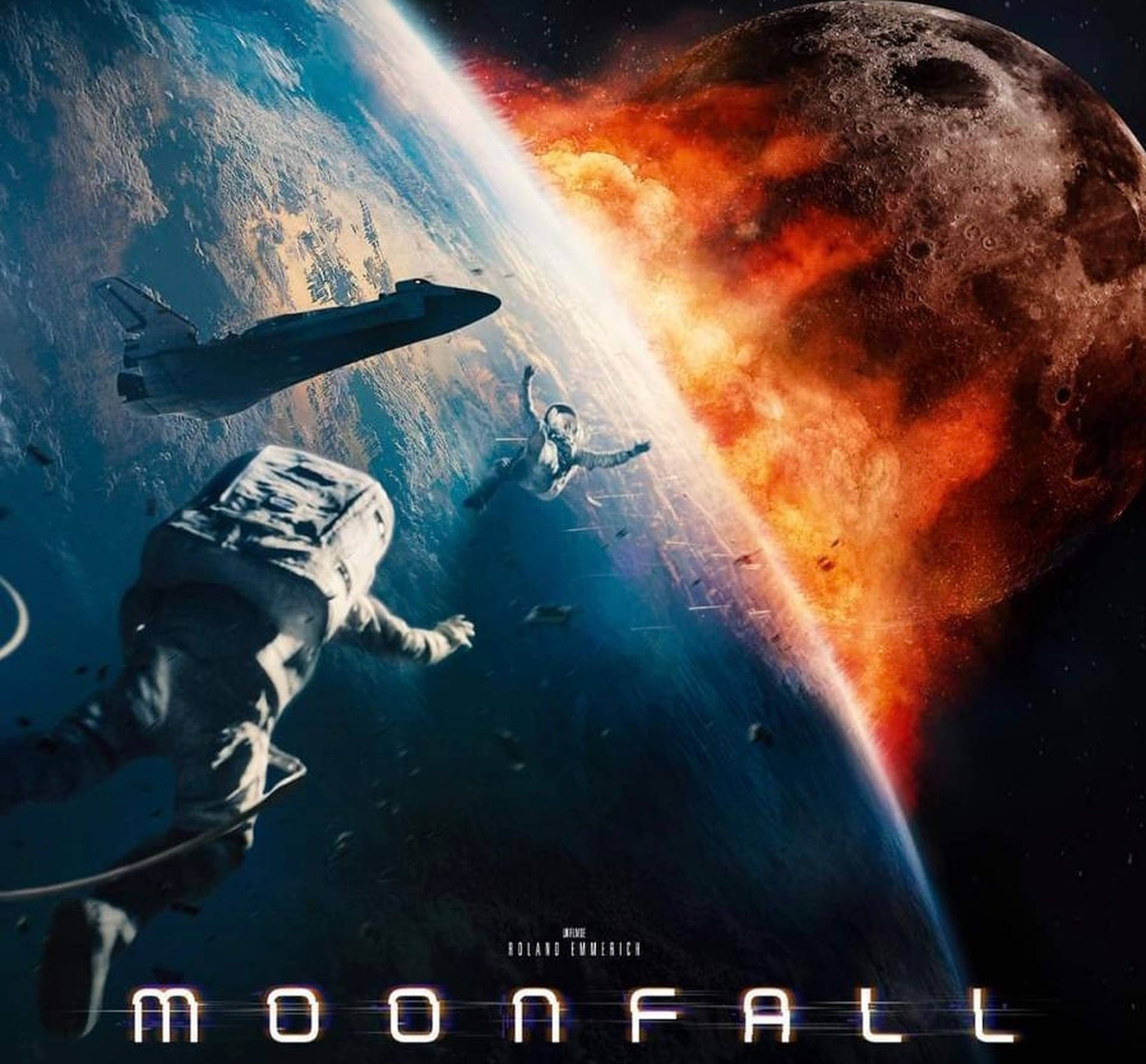 Intense Lunar Plunge In Moonfall Movie Poster
