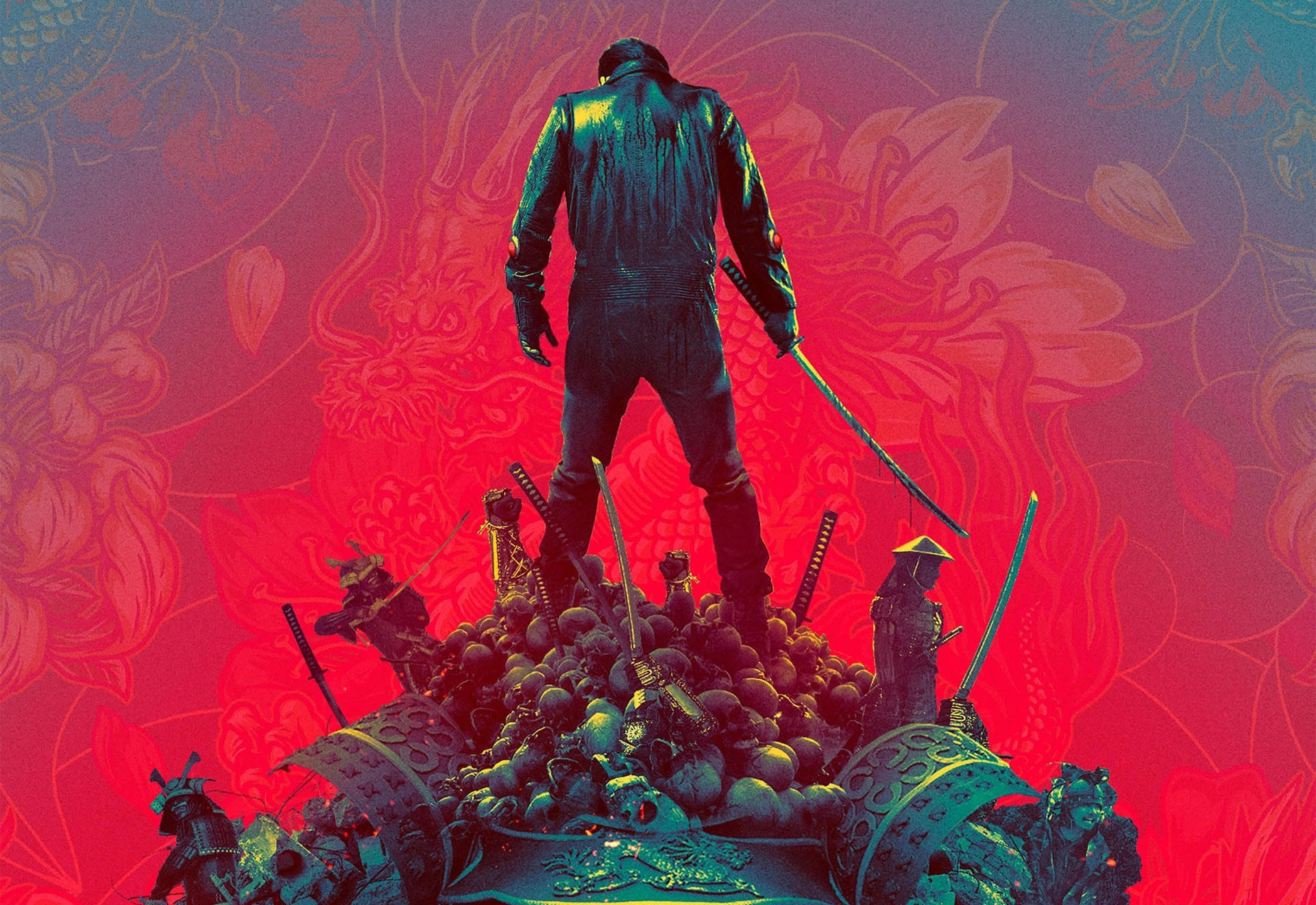 Intense Movie Poster - Prisoners Of The Ghostland - Digital Art Background