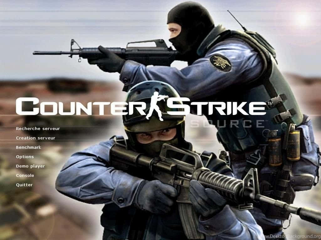 Intense Multiplayer Action In Counter-strike: Source Background