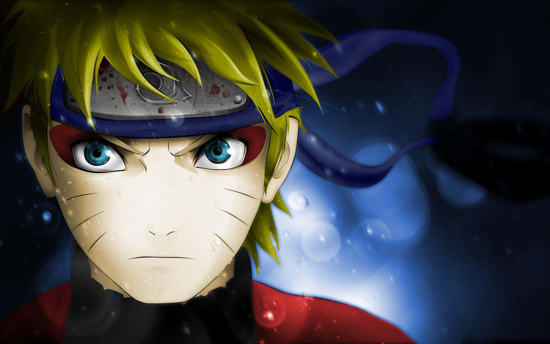 Intense Naruto Blue Backdrop Background