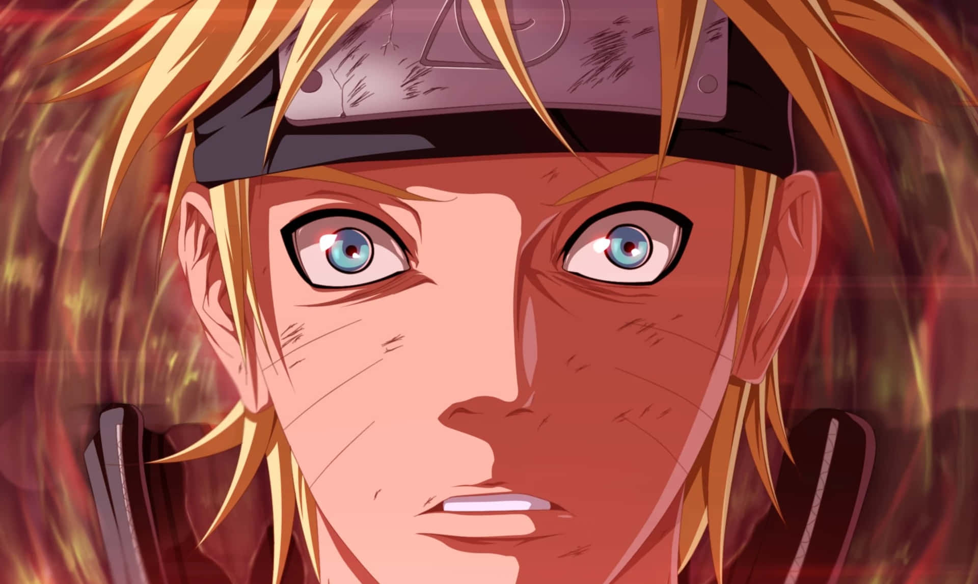 Intense Naruto Close Up Background