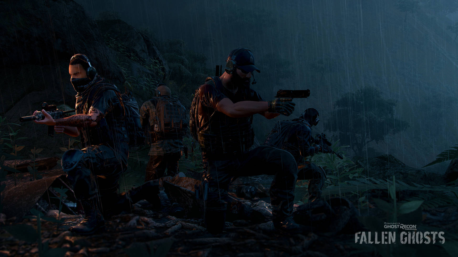 Intense Night Operation In Tom Clancy's Ghost Recon Wildlands Background