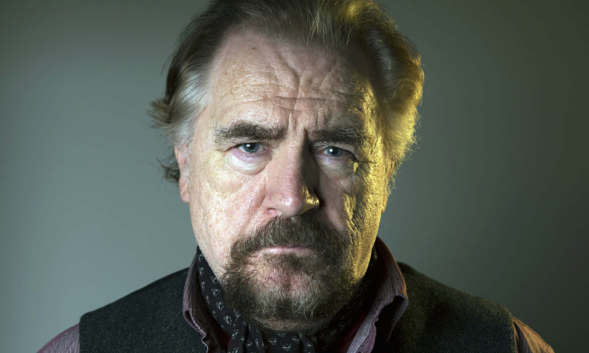 Intense Portrait Brian Cox Background