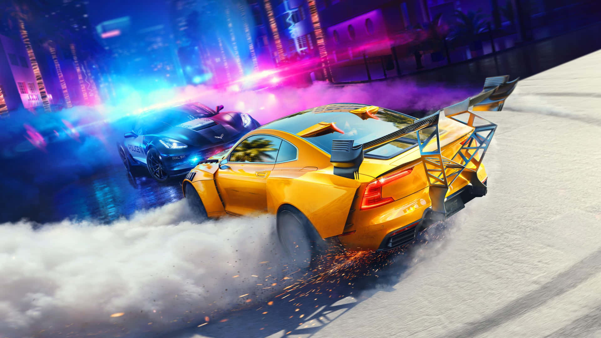Intense Racing Action In Need For Speed Pc Game Background