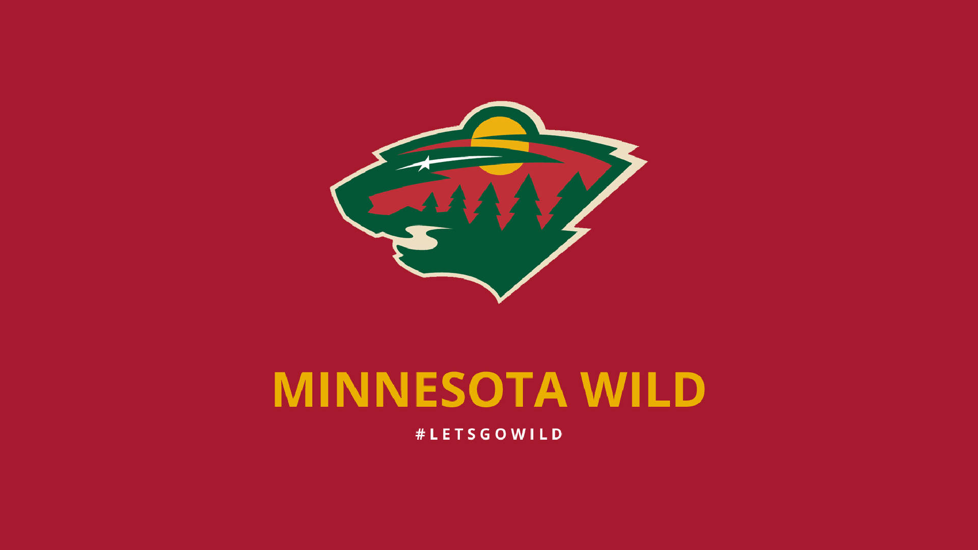 Intense Red Background With Minnesota Wild Logo Background