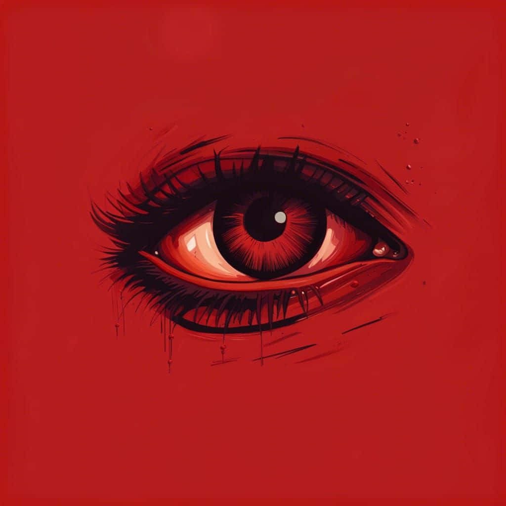 Intense_ Red_ Eye_ Artwork Background