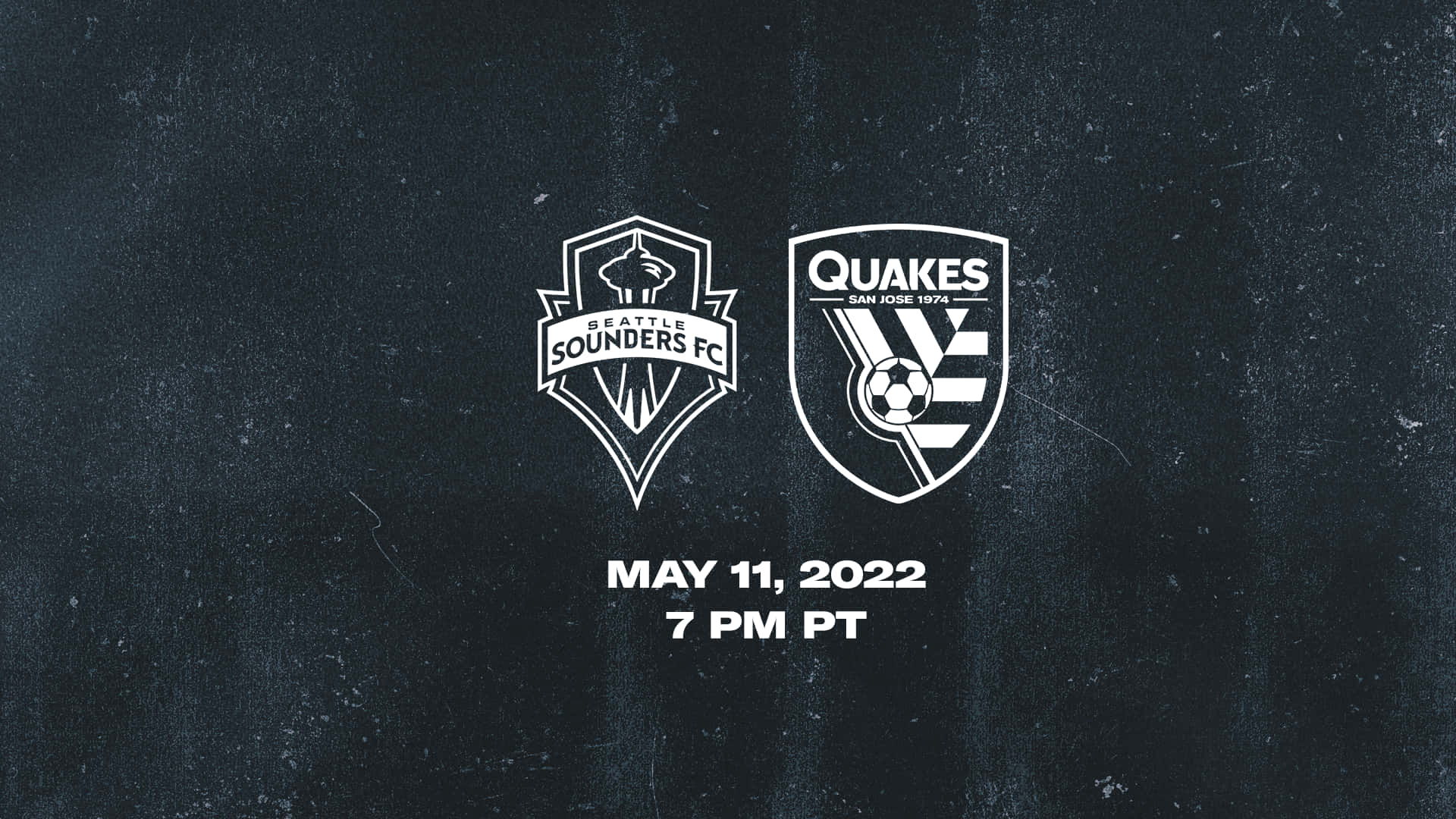 Intense Rivalry: Logos Of Seattle Sounders Fc And Quakes Background