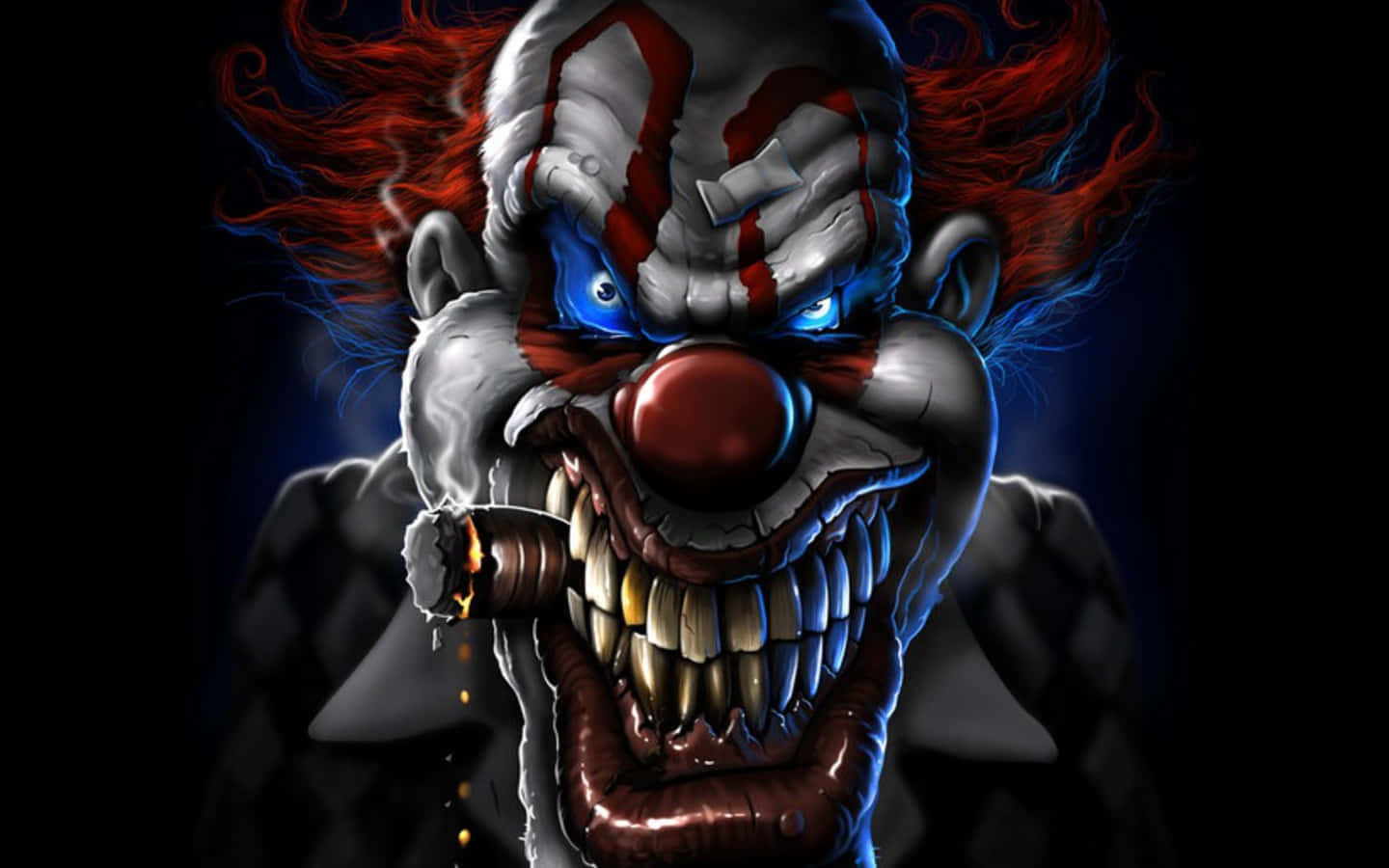 Intense Scary Clown Artwork Background