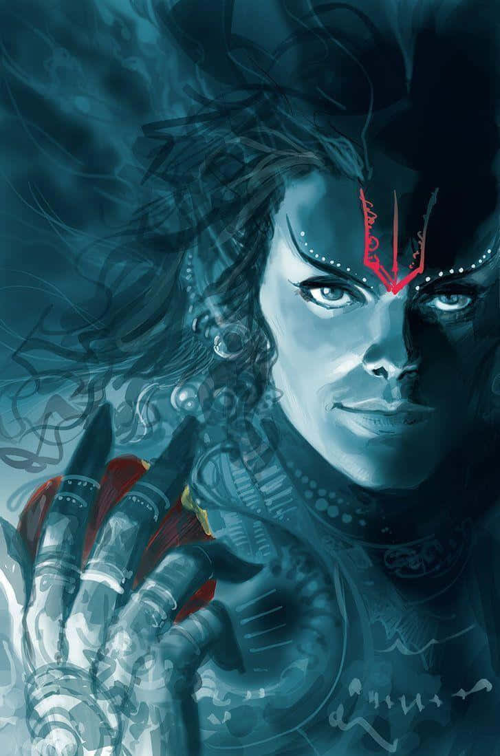 Intense_ Shiva_ Portrait_ Art Background