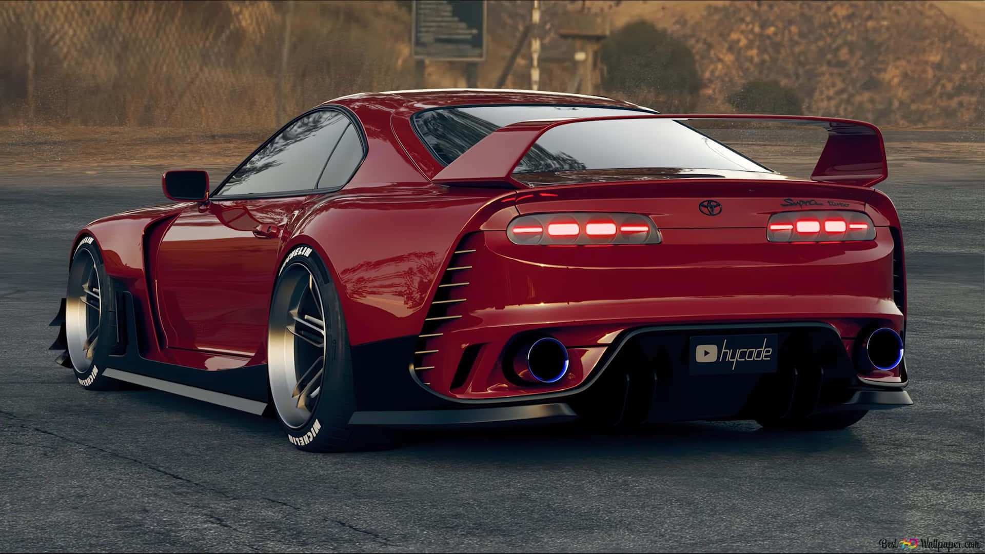 Intense Speed In A Jdm Supra Background