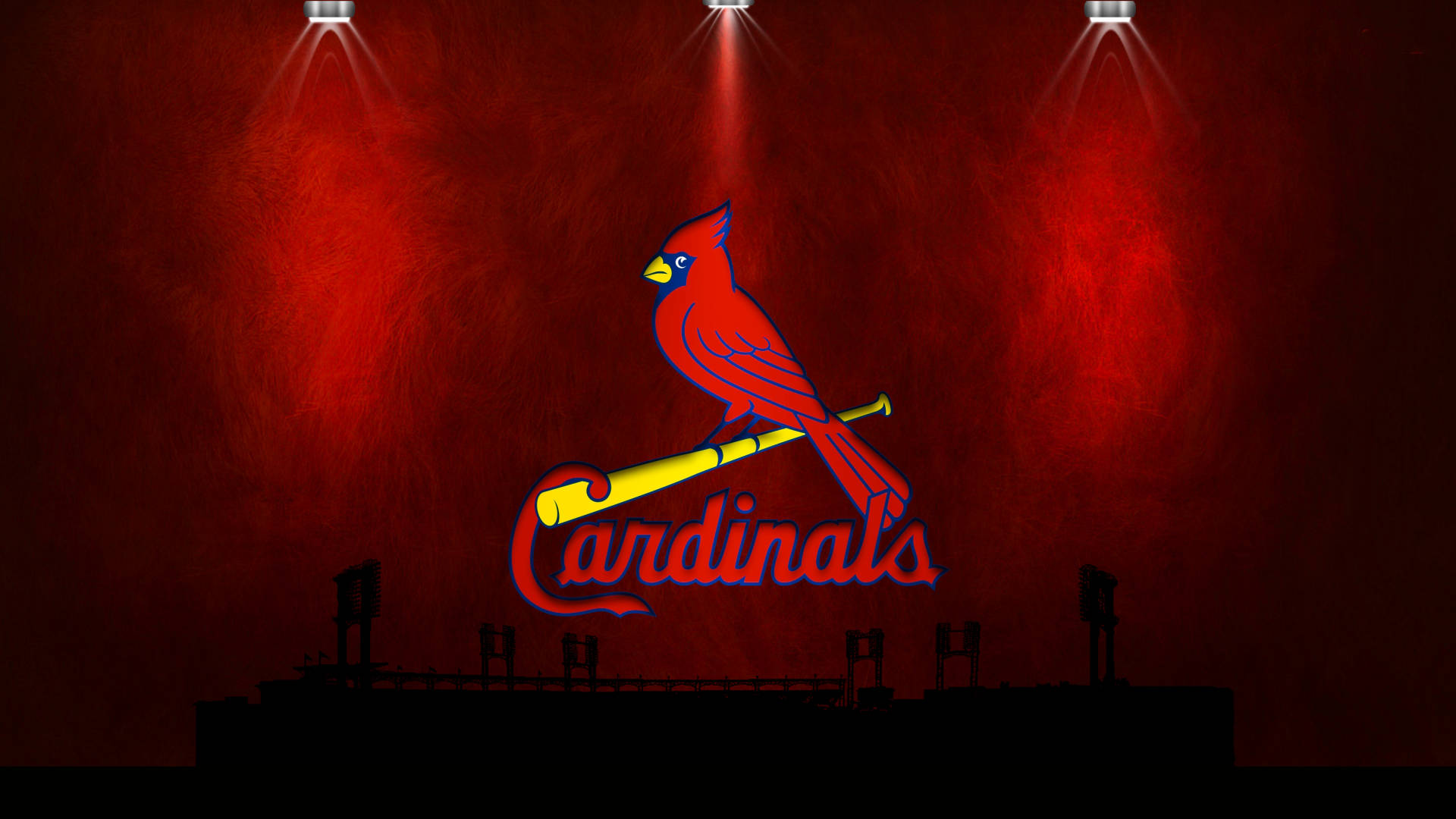 Intense Spotlight On The St.louis Cardinals Mascot Background