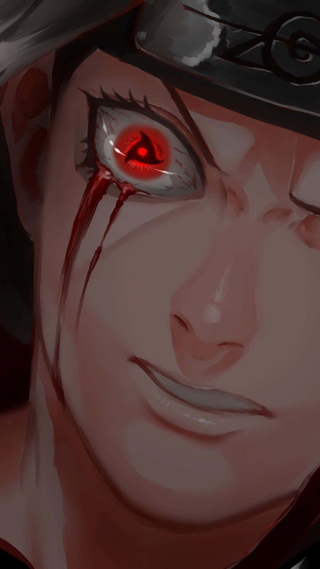 Intense Stare Of Itachi Uchiha Background