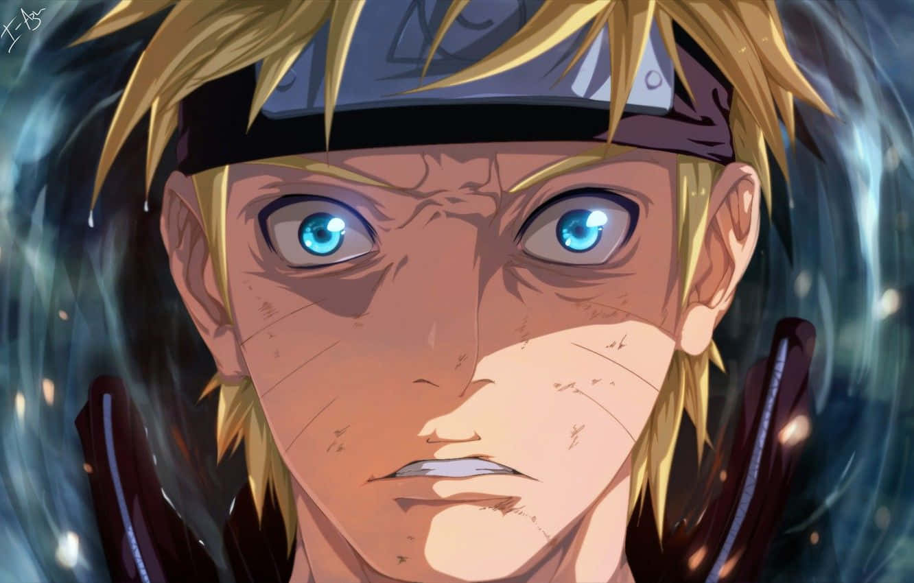 Intense Stare Of Naruto Uzumaki Background