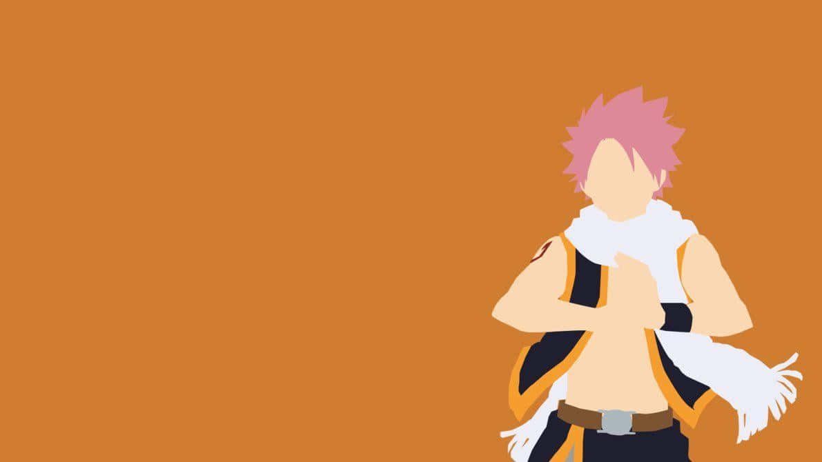 Intense Stare Of Natsu Dragneel In Action Background