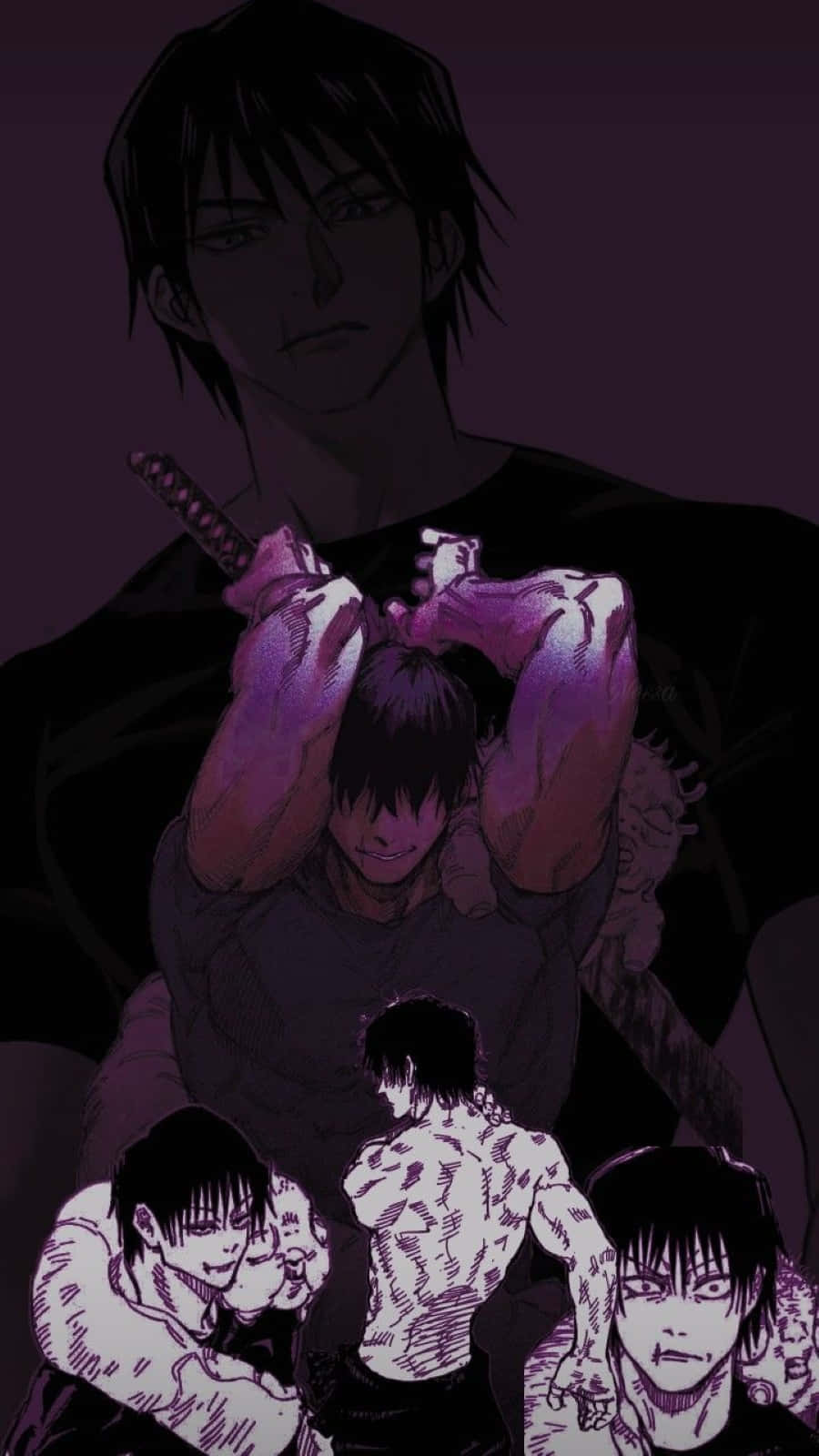 Intense Toji Fushiguro Ready For Action Background