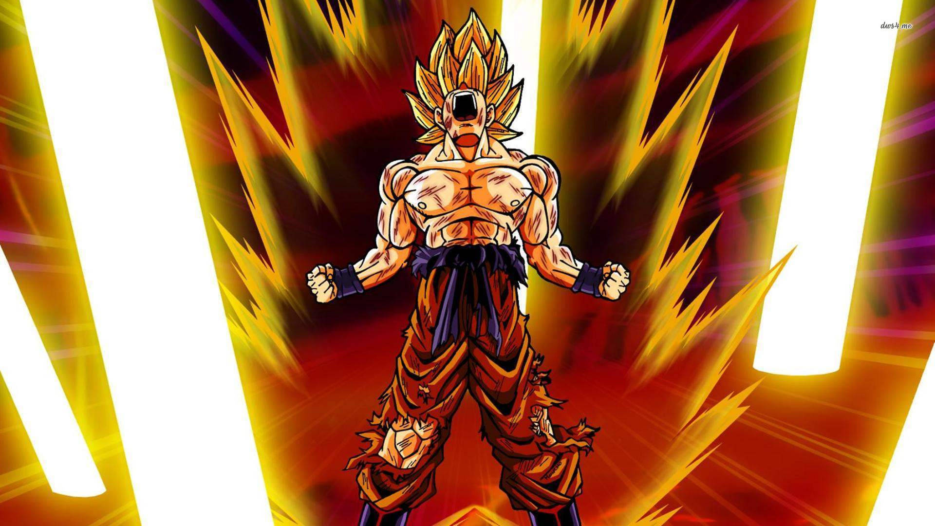 Intense Training - Goku In Super Saiyan Form