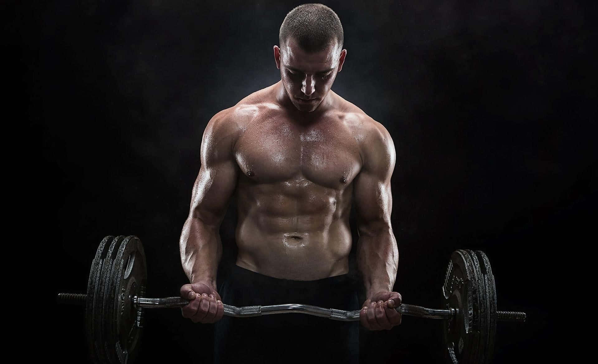 Intense Weightlifting Session Background