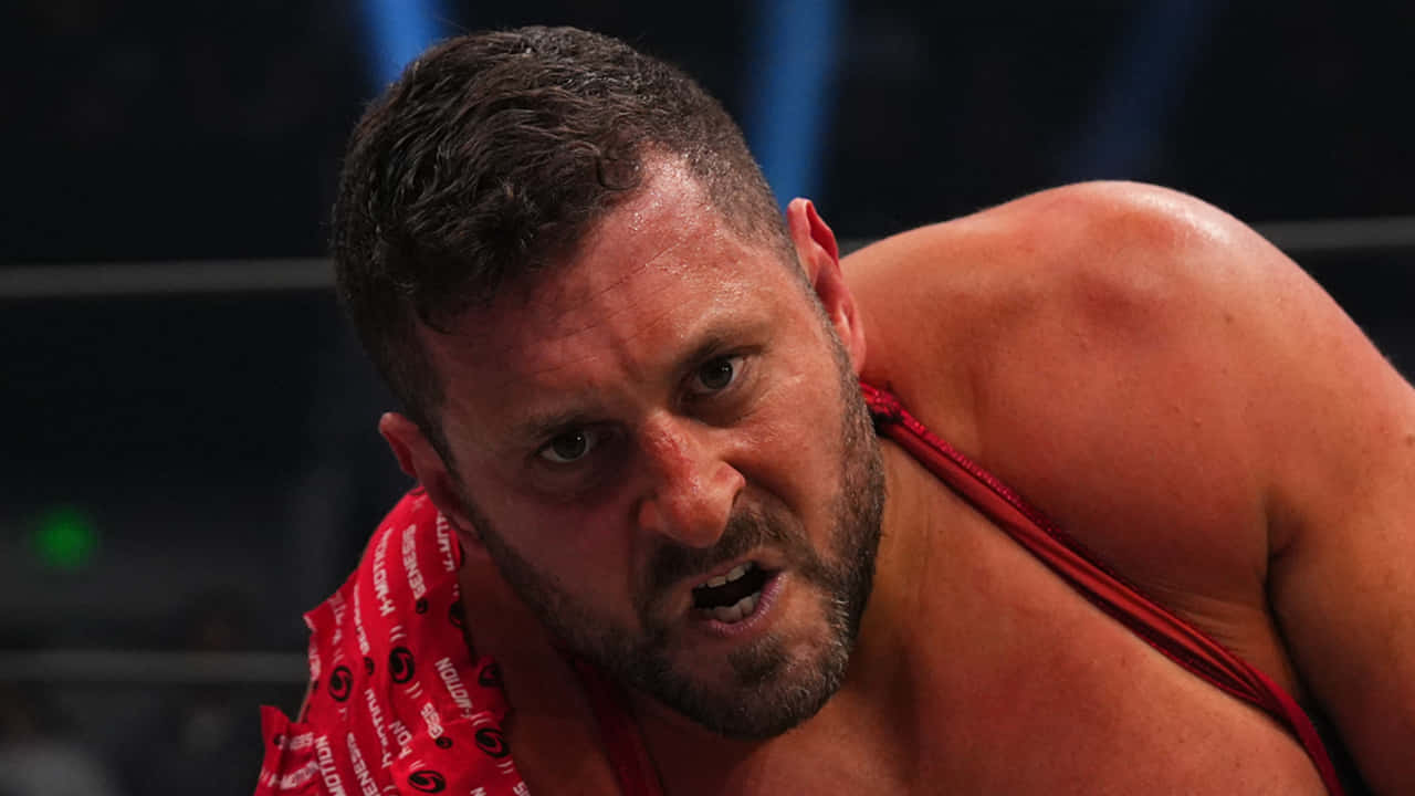 Intense Wrestler Moment Background