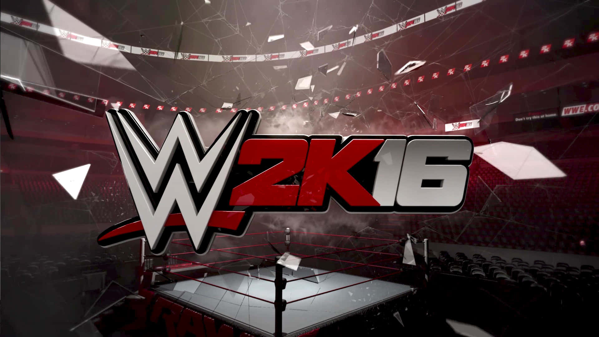 Intense Wwe Logo In A Fiery Background Background