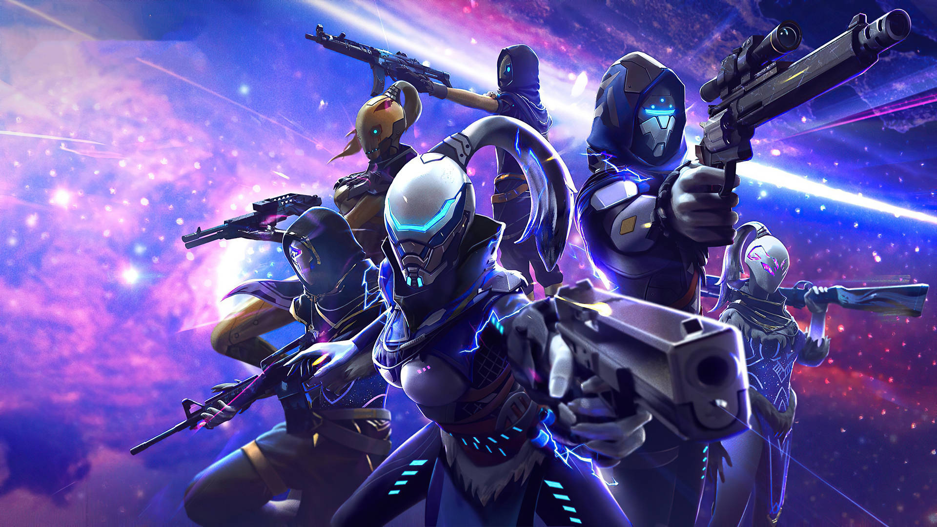 Intensify Your Gaming Experience With Garena Free Fire Season 1 Cyborg Characters Background