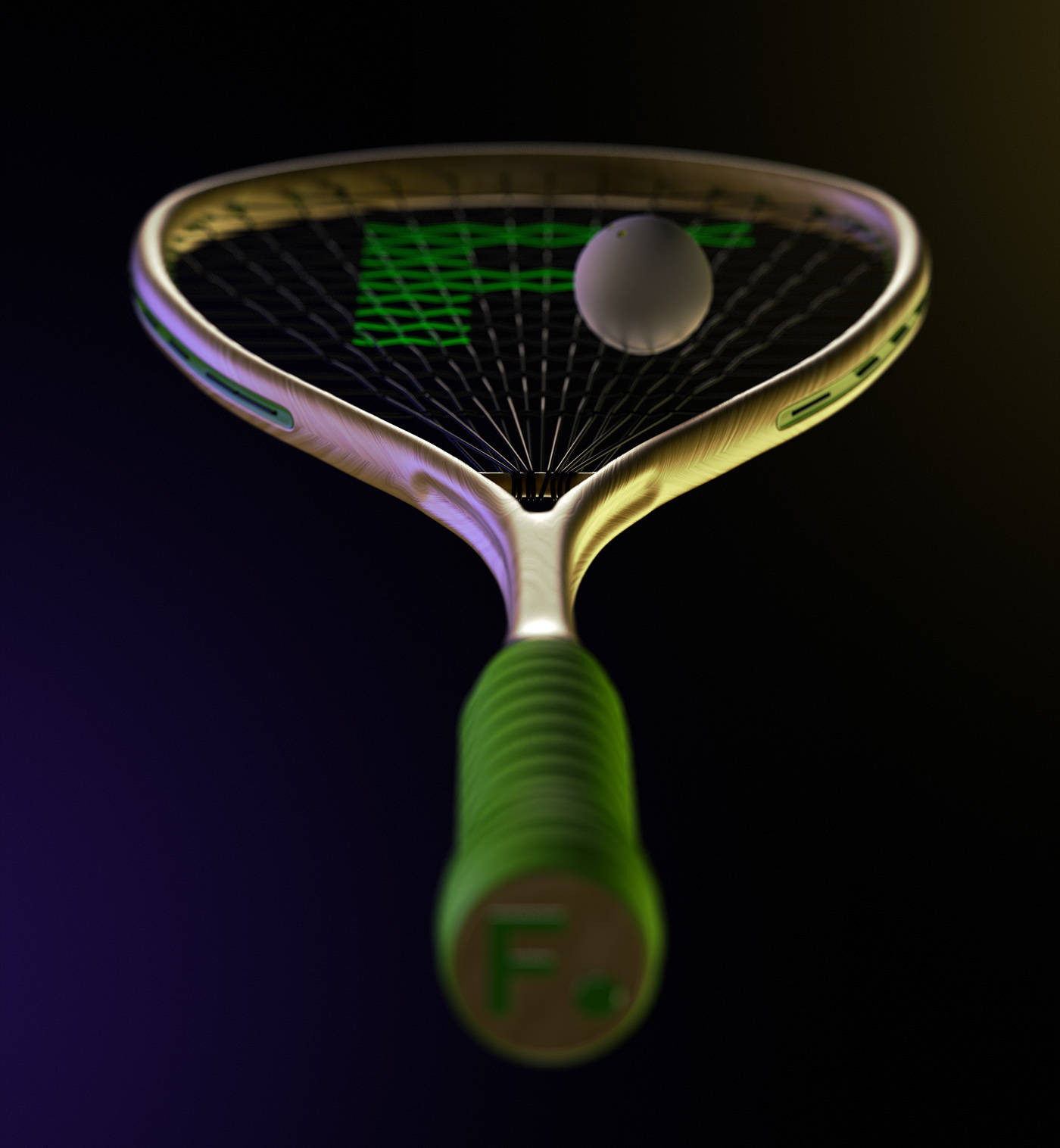 Intensity Unleashed - A 3d Rendered Squash Racket Background